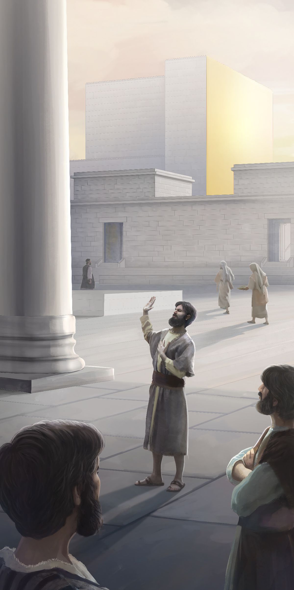 Man i mekim tok promis long tempel