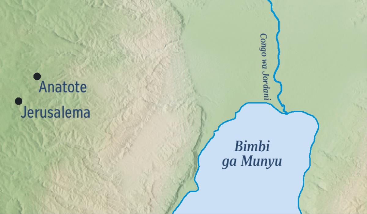 Mapa wu kombako Jerusalema ni xidoropana xa Anatote lexi Jeremia a humako ka xona