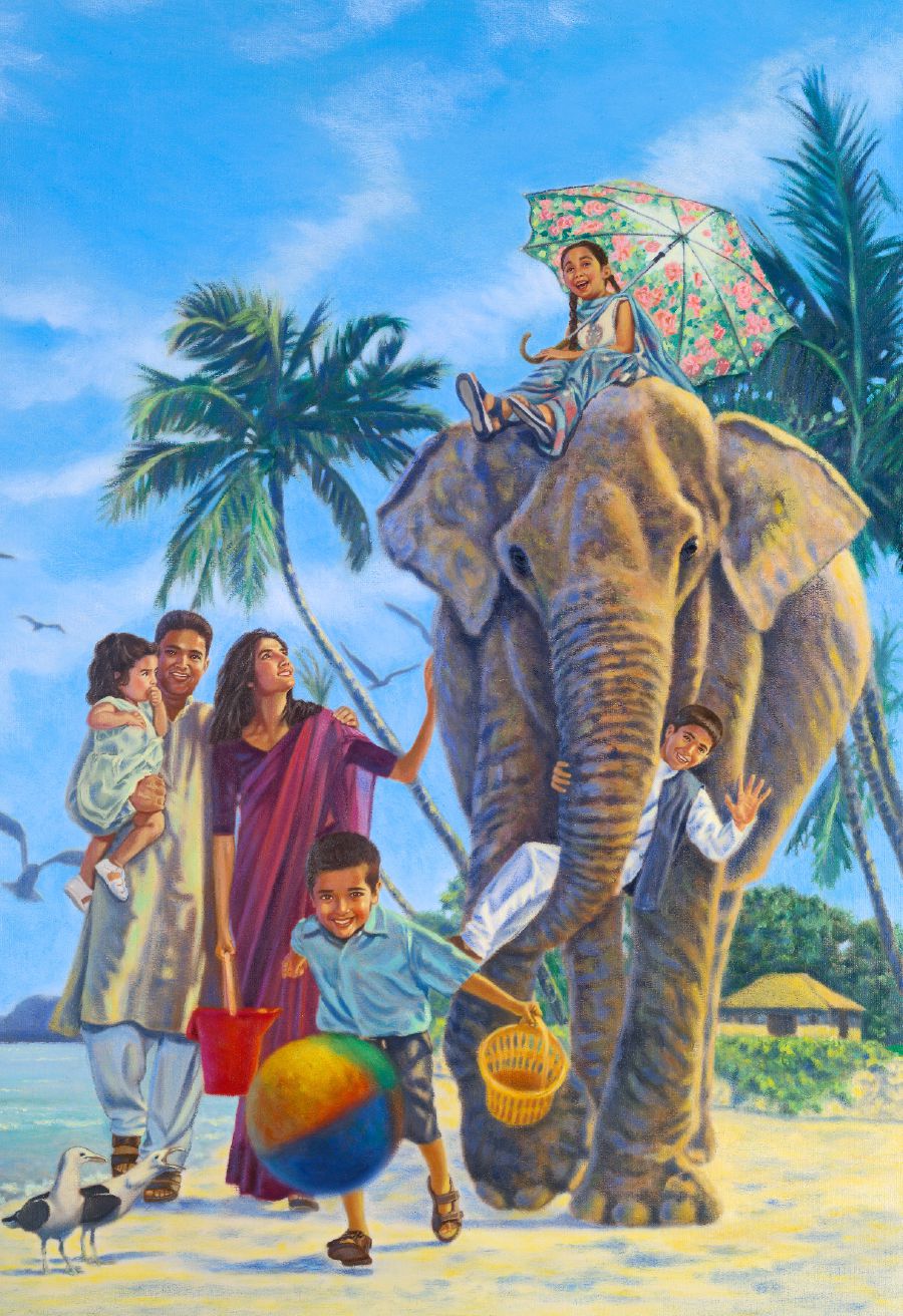 ครอบครัว​หนึ่ง​มี​ความ​สุข​กับ​ชีวิต​ใน​สวน​อุทยาน