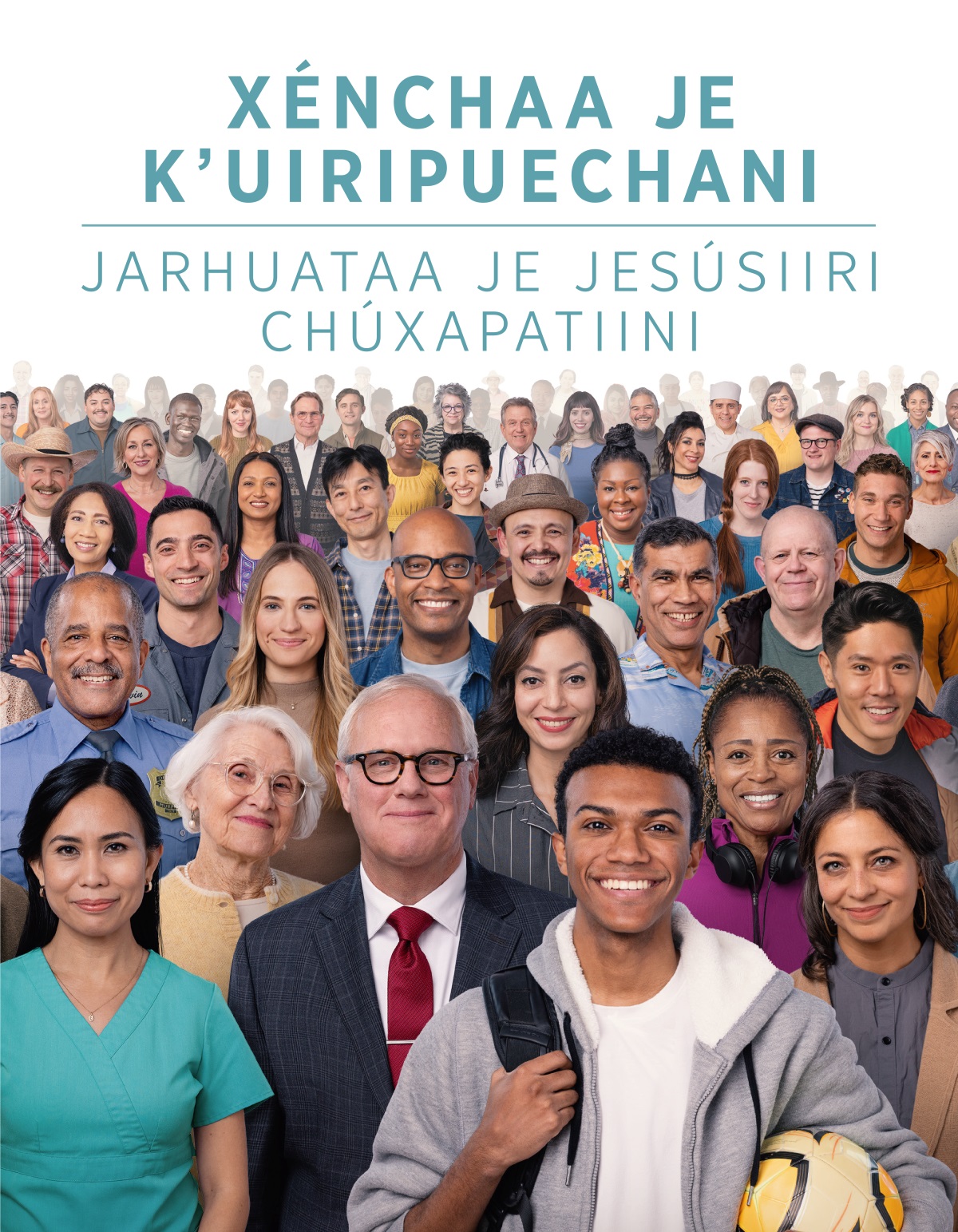 Men and women of different ages, races, and cultural backgrounds.