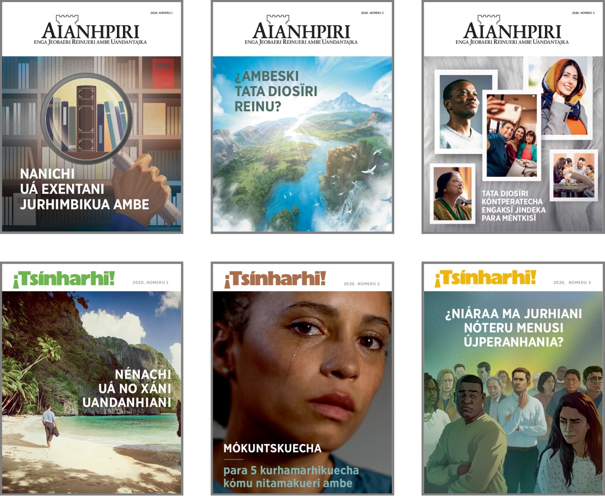 Uánikua imajenicha engaksï xarhatajka rebistechani Aianhpiri ka ¡Tsínharhi! engaksï 2020 uéraka. 1. Nanichi uá exentani jurhimbikua ambe. 2. ¿Ambeski Tata Diosïri Reinu? 3. Tata Diosïri kóntperatecha engaksï jindeka para méntkisï. 4. Nénachi uá no xáni uandanhiani. 5. Mókuntskuecha para 5 kurhamarhikuecha kómu nitamakueri ambe. 6. ¿Niáraa ma jurhiani nóteru menusi újperanhania?