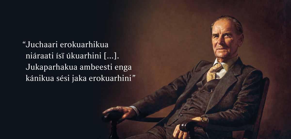 Erachi Frederick Franz. Imeeri ma akandu jimbo arhiksï uandakuecha xarharasïndi: “Juchaari erokuarhikua niáraati ísï úkuarhini [...]. Jukaparhakua ambeesti enga kánikua sési jaka erokuarhini”.
