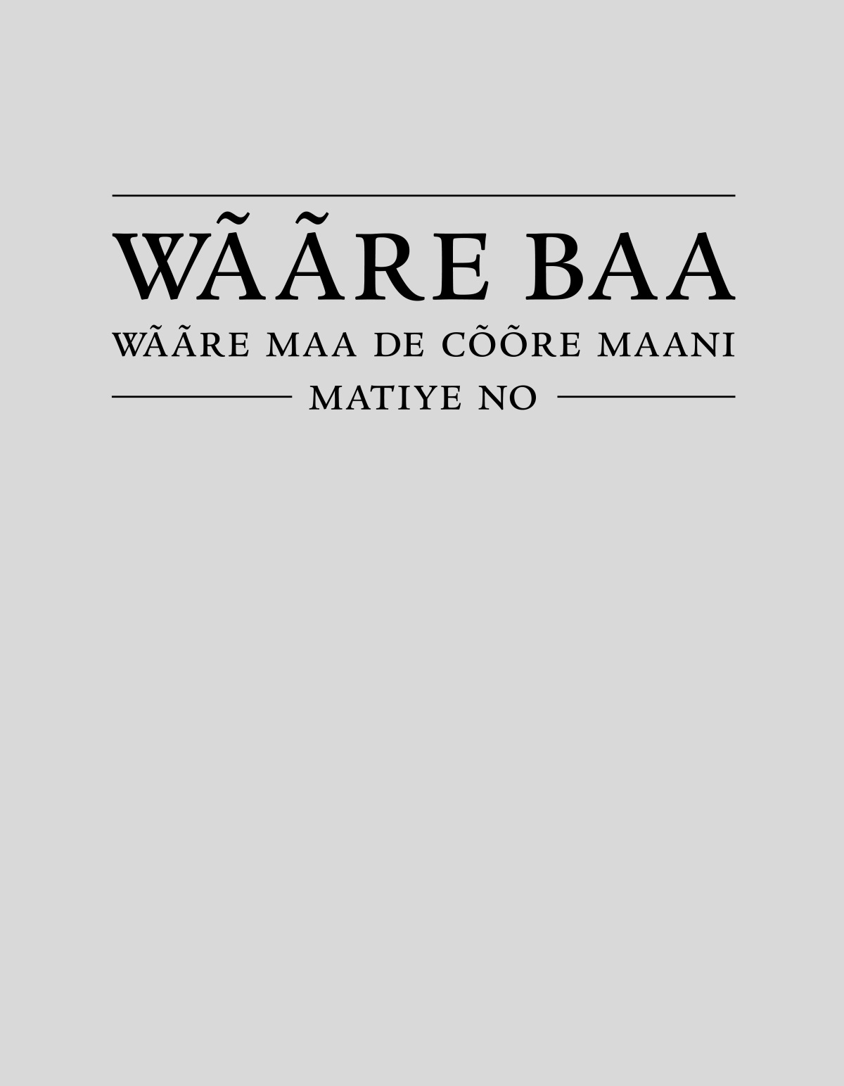 Faale Bible—Wããre maa de cõõre maani Matiye no