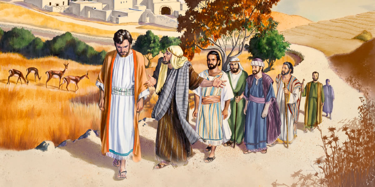 Yesu na ŵasambiri ŵake ŵakuluta ku Yerusalemu