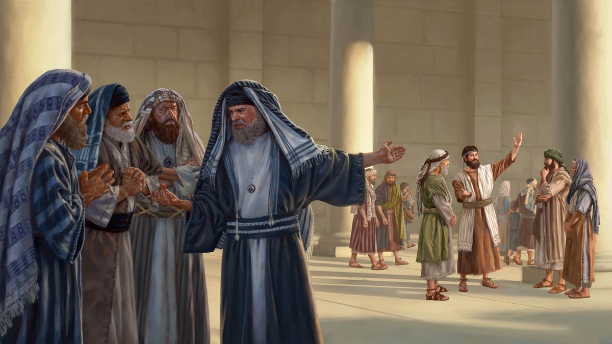 Ta templo te jwolwanej yuʼun te judioetik ilinemik ta swenta te ayik ta scholel skʼop Dios tey-a.