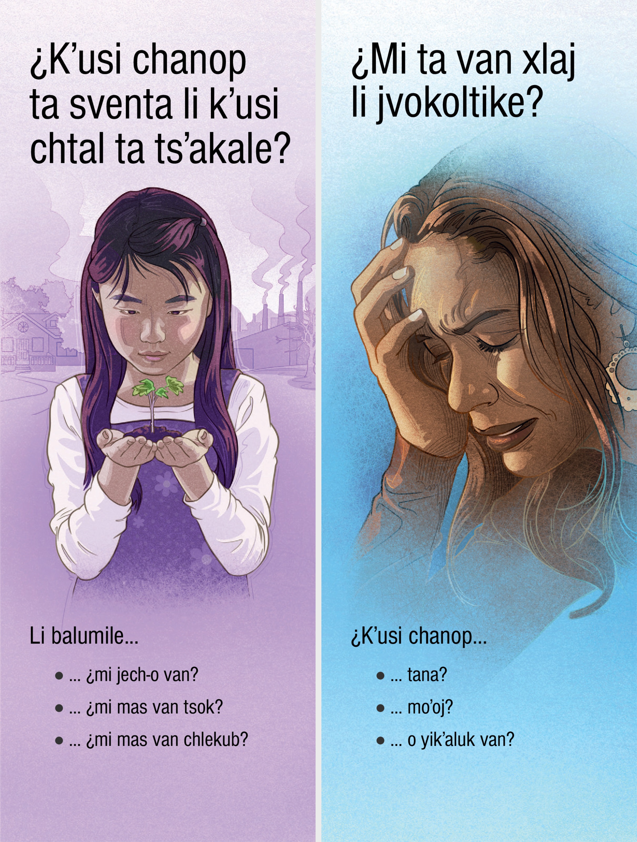 Li tratadoetik «¿Kʼusi chanop ta sventa li kʼusi chtal ta tsʼakale?» xchiʼuk «¿Mi ta van xlaj li jvokoltike?».