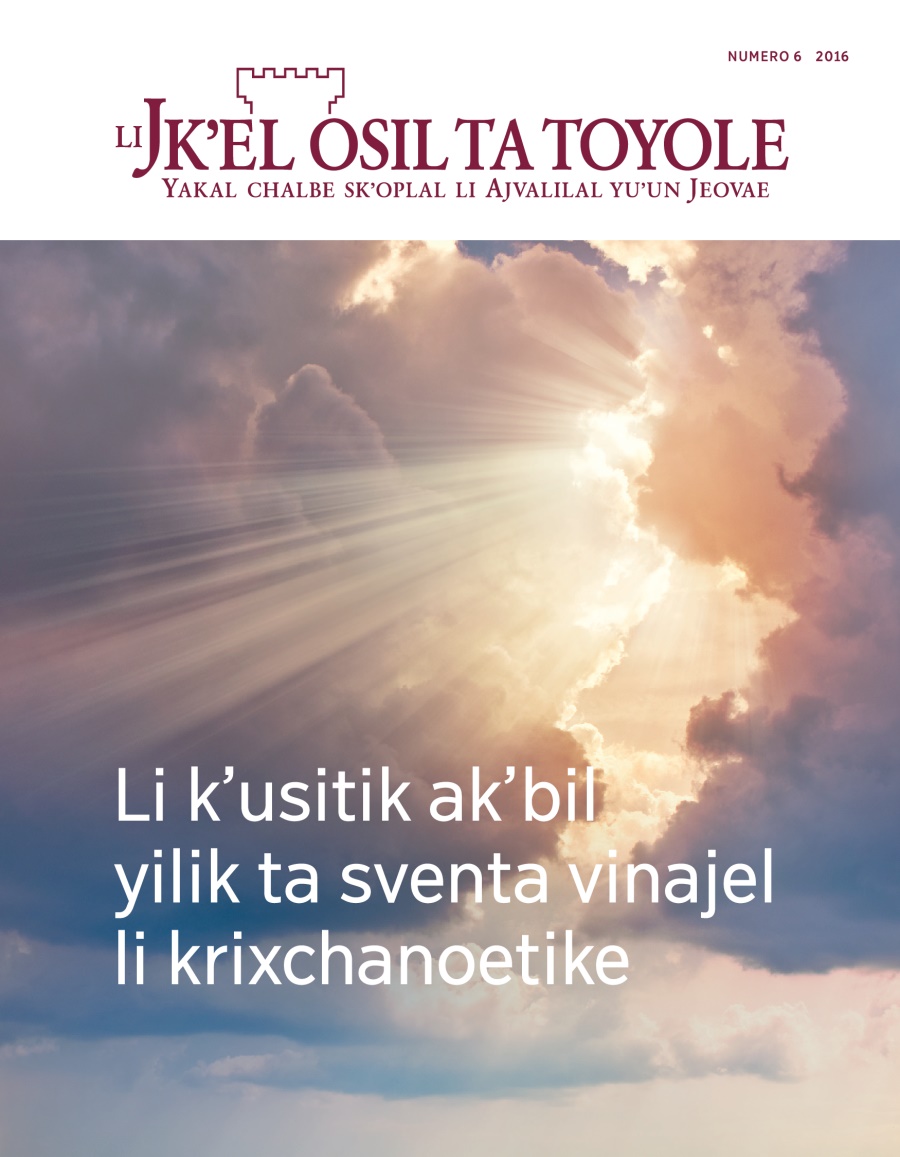 Li Jkʼel osil ta toyole, numero 6 2016 | Li kʼusitik akʼbil yilik ta sventa vinajel li krixchanoetike