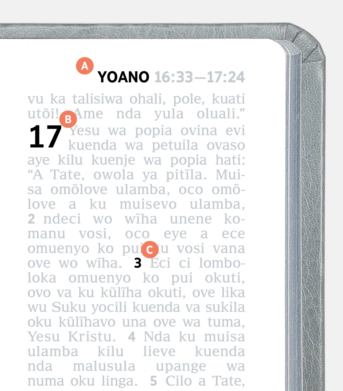 Ololetala A, B kuenda C vi kasi kemẽla limue Liembimbiliya.