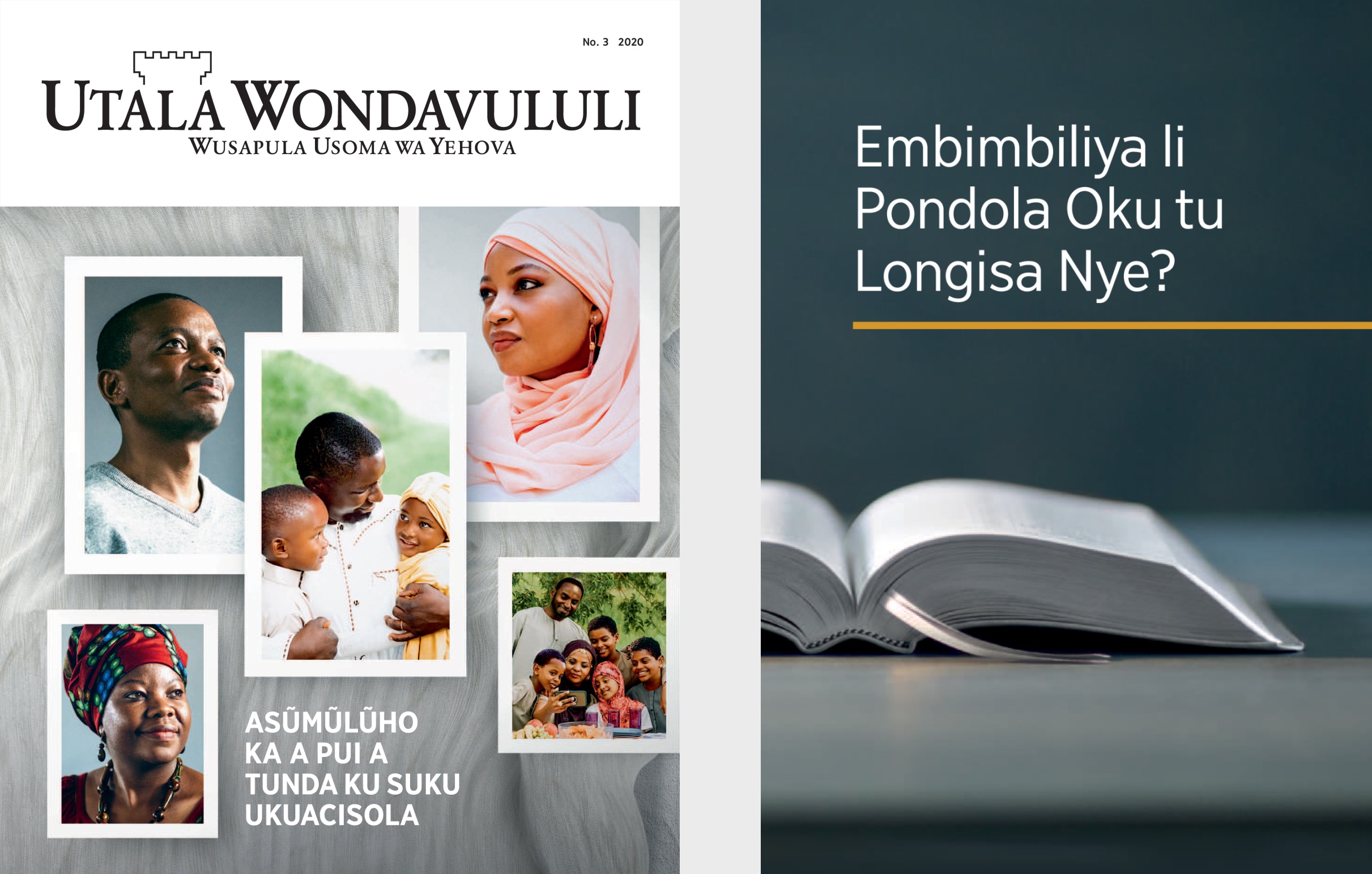 Elivulu ‘Embimbiliya li Pondola Oku tu Longisa Nye?’ kuenda ‘Utala Wondavululi’ No. 3 2020.
