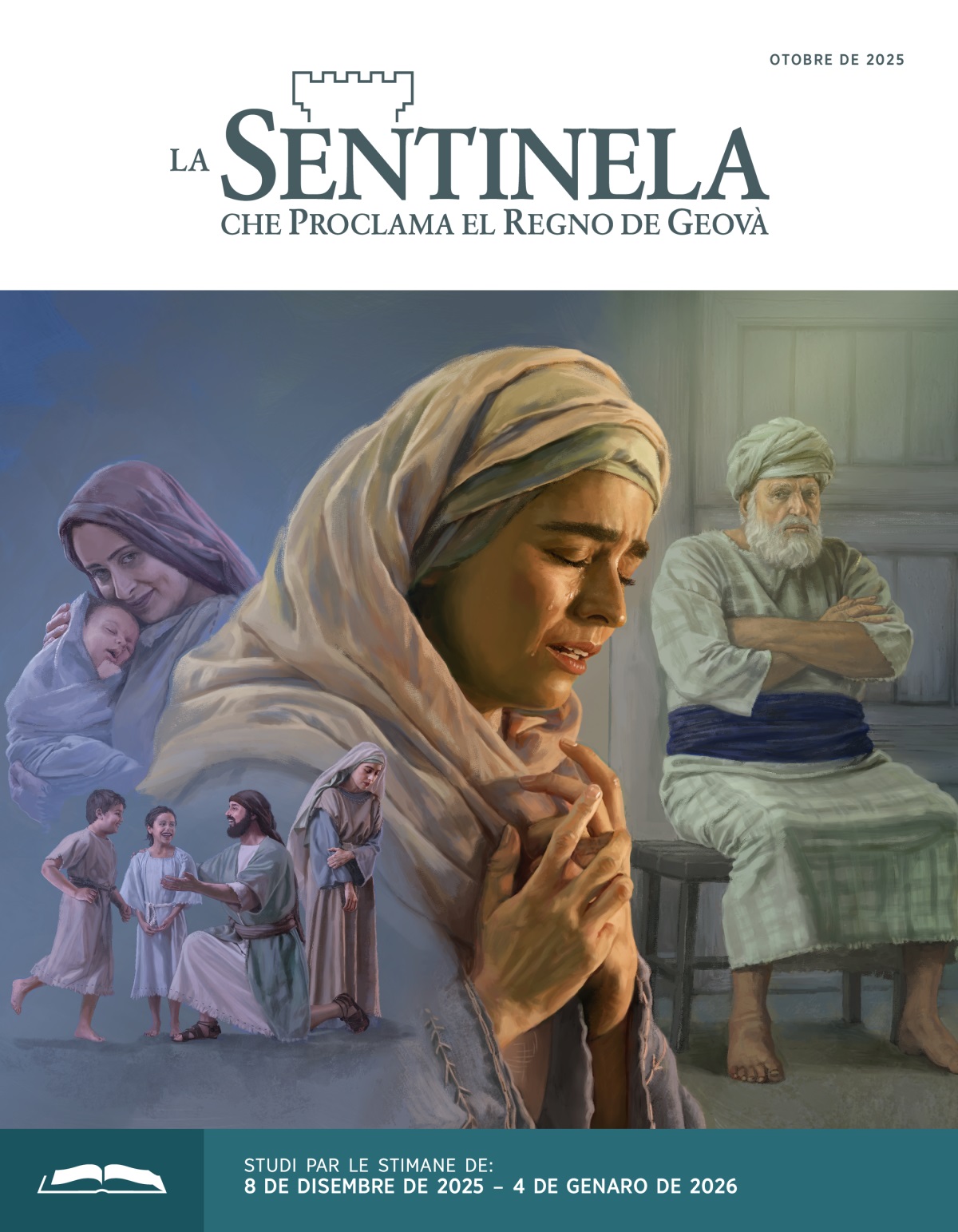 Ilustrassion: 1.  Ana la varda par nantra banda pròpio disgustada intanto che Elcana l’è coi so fioi. 2.  Penina la ze contenta col so bambin in brasso. 3.  Ana la piande intanto che la prega a Geovà. 4.  Eli, el Sasserdote Prinsipal, l’è sentà e l’è drio vardar Ana.