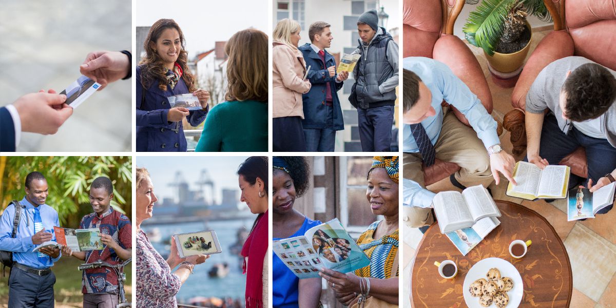 Jehovah Witness people de use different-different publication for the Teaching Toolbox as them de preach