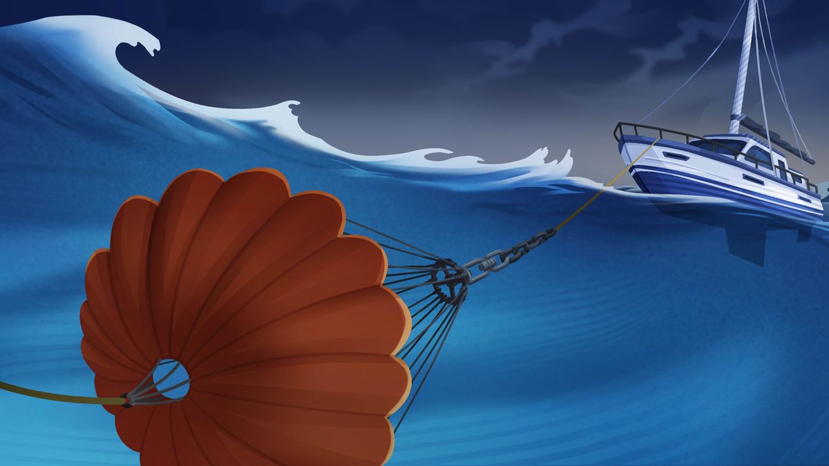 Anchor wey de hold boat dey inside sea, e de help make breeze no carry the boat comot.