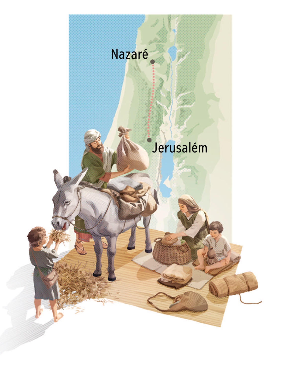 Dapoto norĩ: José, Maria, Jesus, ĩnoi me te tsitsaꞌra wẽ dzaꞌra Jerusalém u tsiꞌabaꞌré da. 1. José te tsaꞌra marĩ norĩ awaru poꞌre pa nhitsiwi. Maria te tsaꞌra datsa tsiꞌõtõ ꞌre. 2. Tiꞌai podo te höiꞌré bödödi Nazaré hawi Jerusalém u.