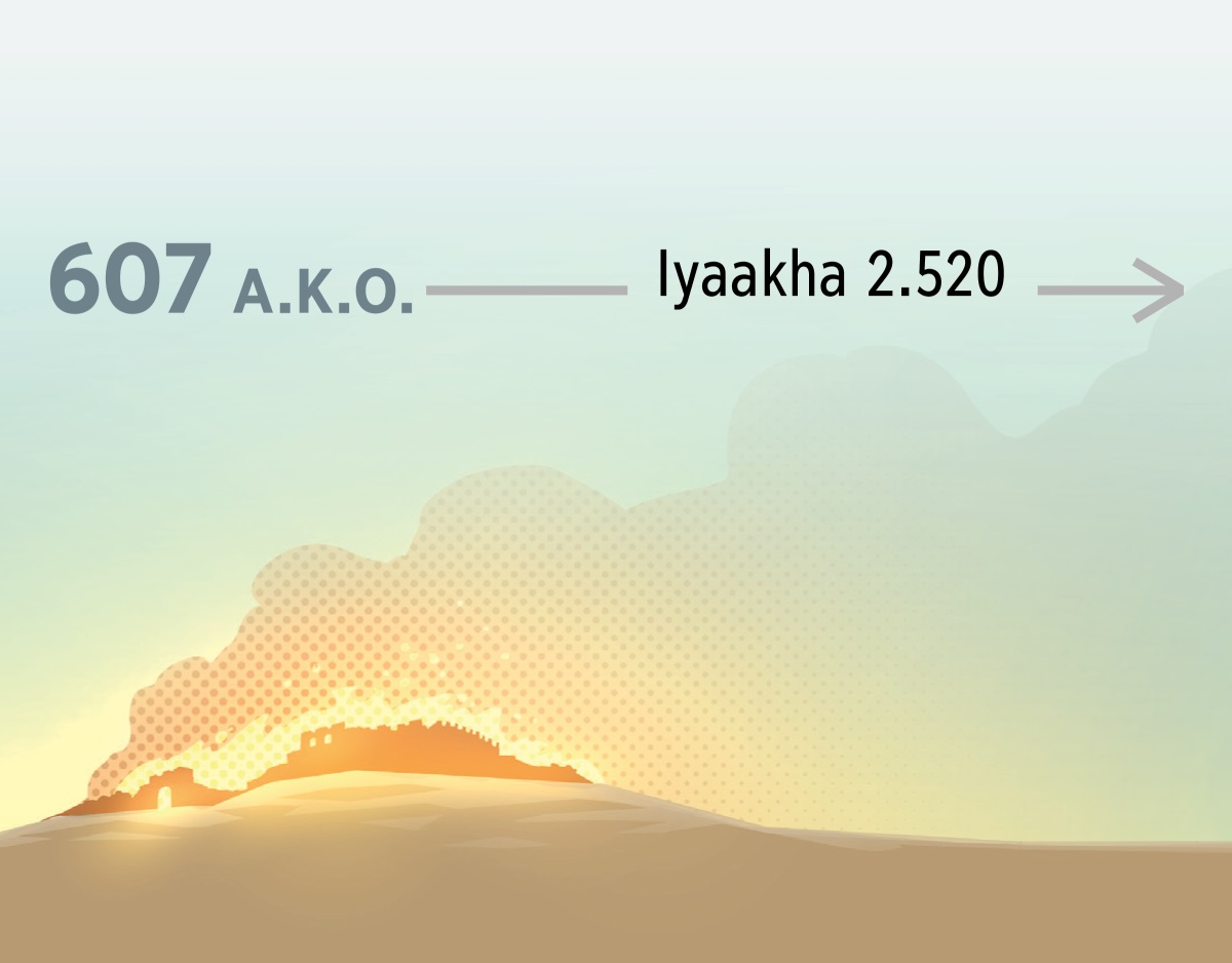 Mooro weeyelaka epooma ya khali ya oYerusalemu mwaakha wa 607 A.K.O. Noomala ovira iyaakha 2.520.