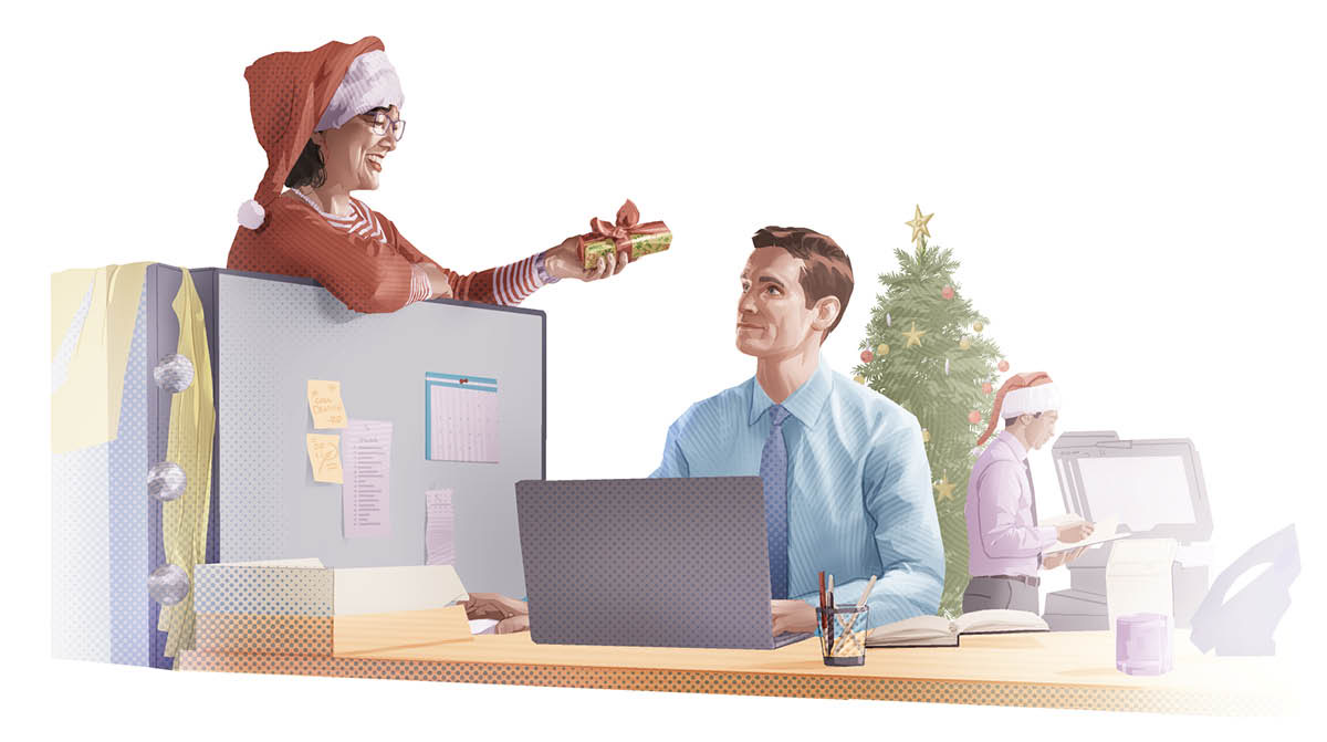 Rakan kerja seorang saudara memberinya hadiah sempena Krismas.