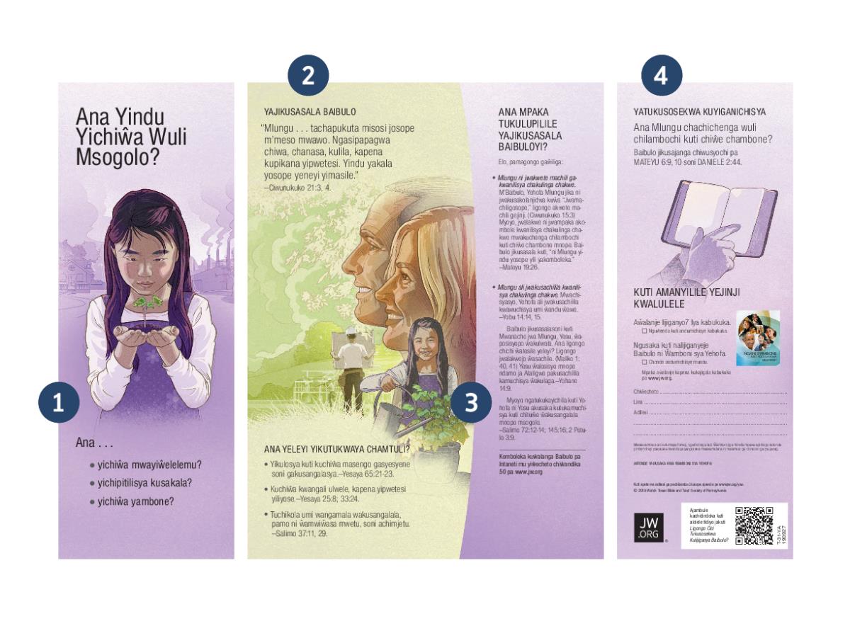 Kapepala kakuti ‘Ana Yindu Yichiŵa Wuli Msogolo?’ kakukola yiwundo mcheche yakusosekwa kuyikuya pakamulichisya masengo mkapepalaka.