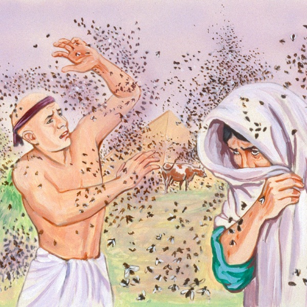 Àwọn ará Íjíbítì ń sá fún eṣinṣin nígbà ìyọnu kẹrin
