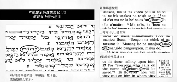 上帝的名字在聖經的原文中出現