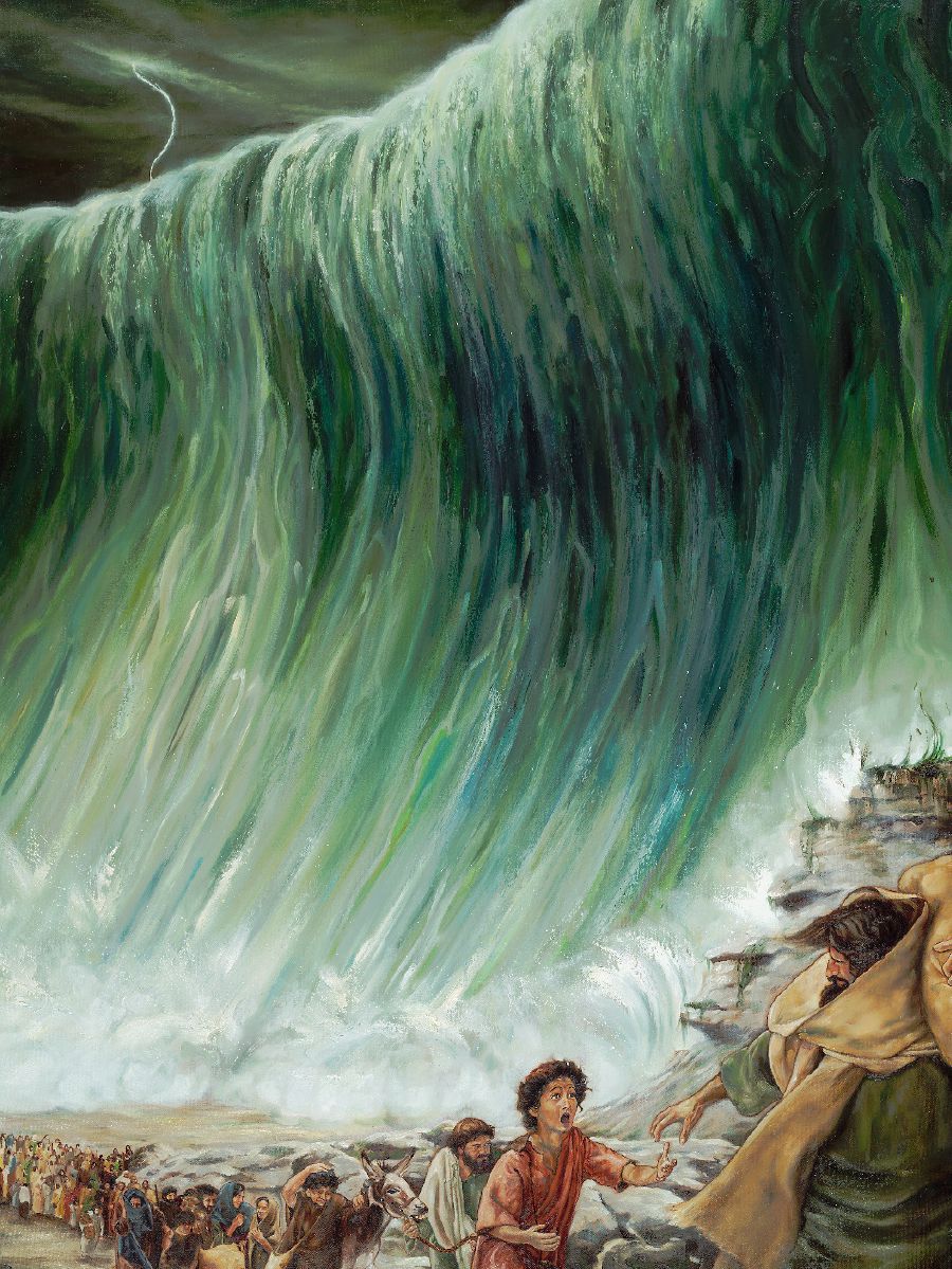 Los israelitas cruzando el mar Rojo