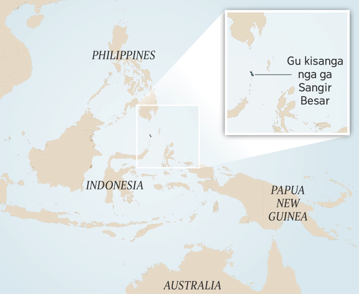 Gbakigbaki kpiarago nga ga Indonesia gbiati agu aringara du pati ni. Sura nayugo gu wiri tooni kisanga nga ga Sangir Besar.