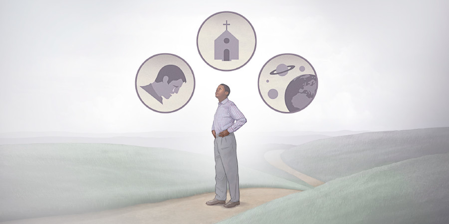 Indoda ecabanga ngokujulile ngokuba khona kwabantu, inkolo, nendawo yonke