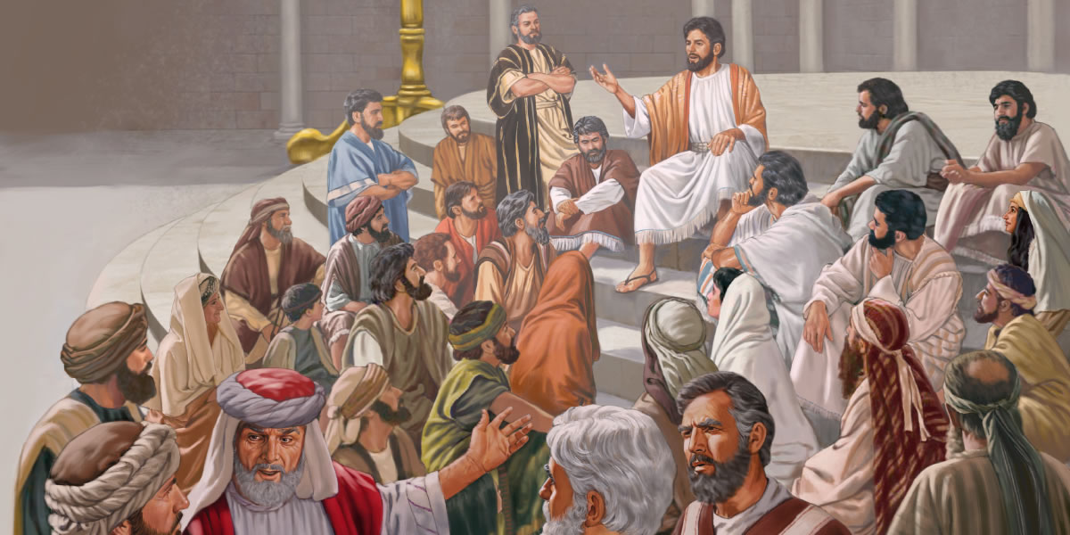 UJesu uyafundisa ethempelini eJerusalema