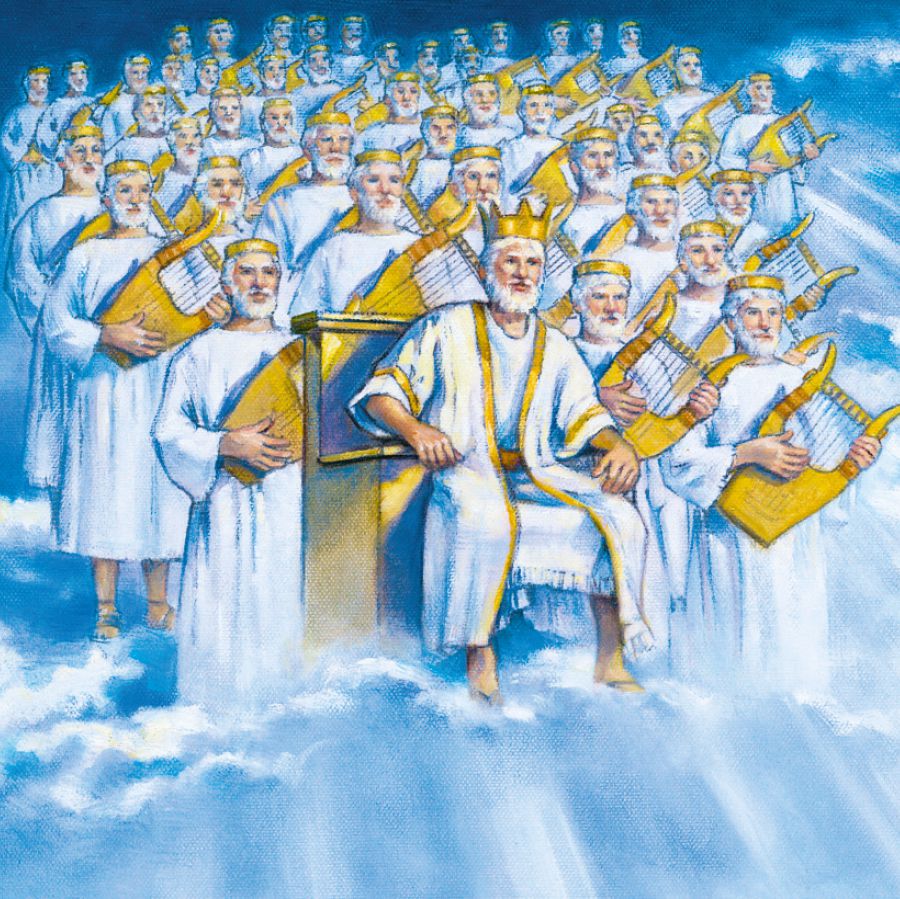 UJesu nabangu-144 000 eMbusweni wakhe wasezulwini