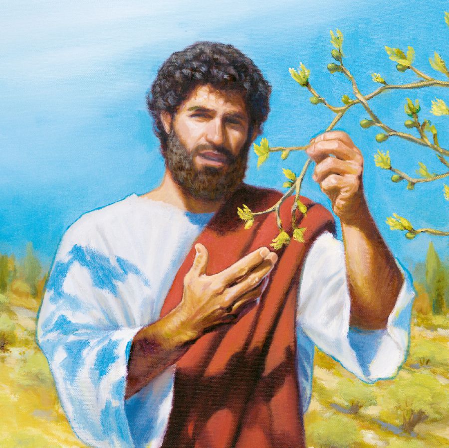 UJesu ubambe igatsha lesihlahla somkhiwane